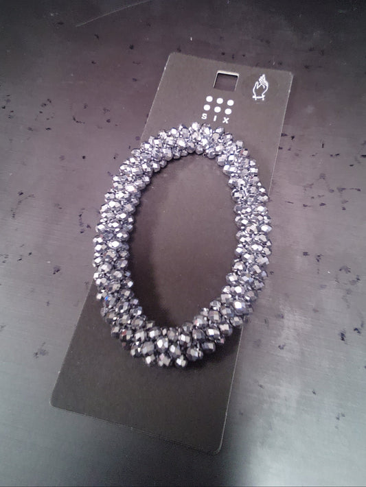 Silver Colored Crystal Bracelet