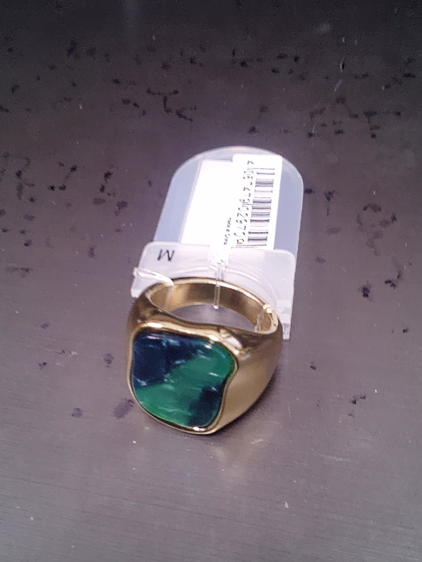 Gold Colored Crystal Ring - Medium Size