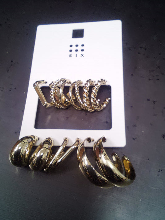 Gold Colored Earring Set