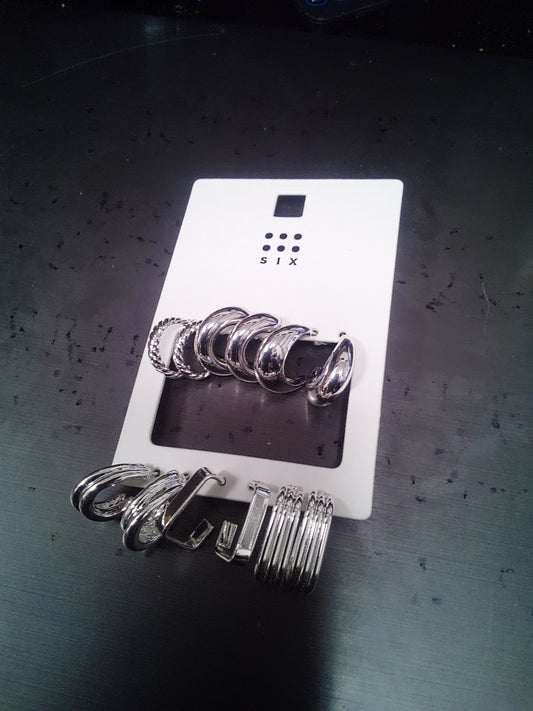 Silver Colored Earring Set