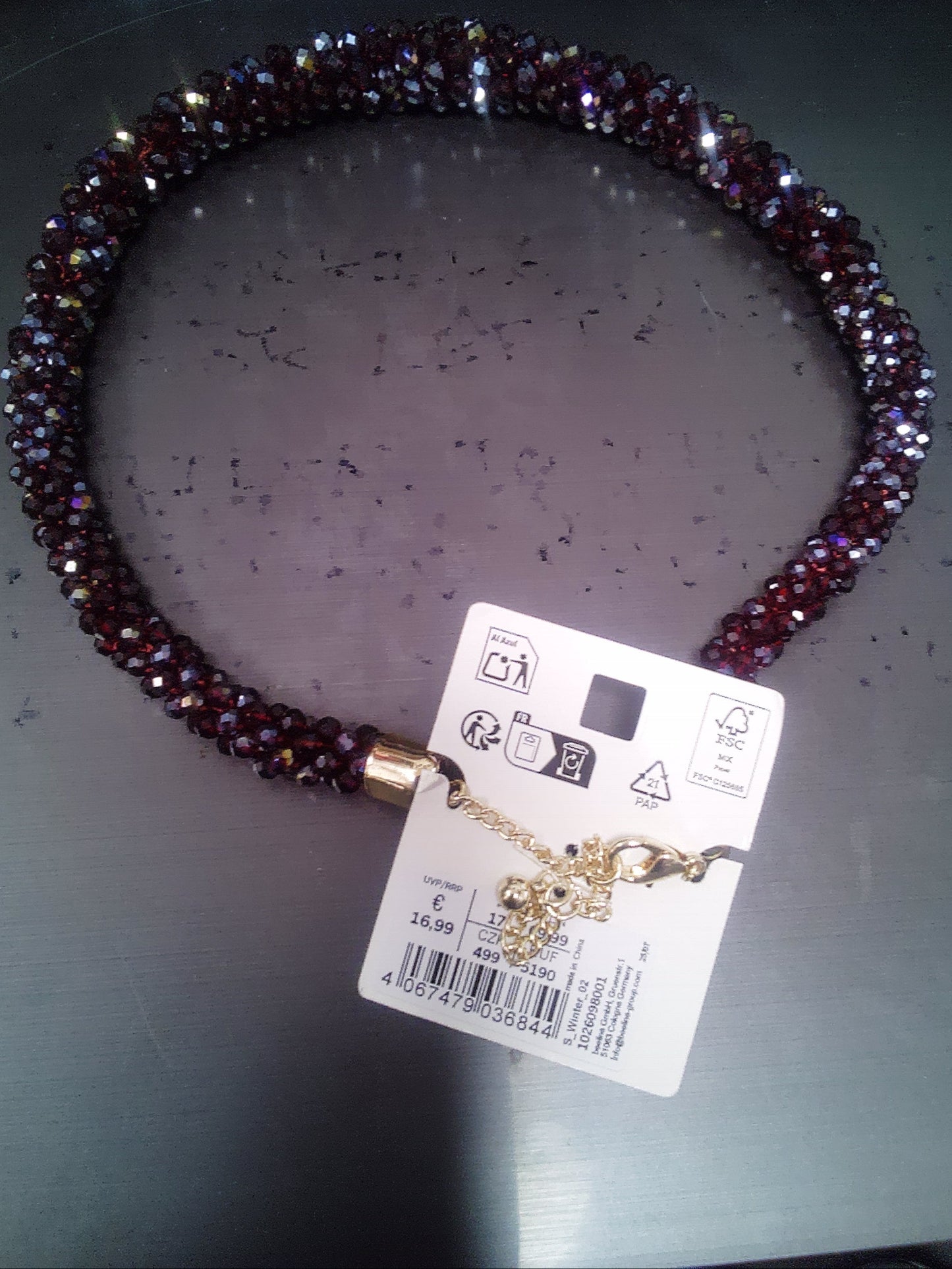 Purple Crystal Necklace