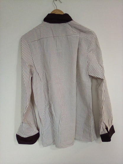 MENS CREAM SHIRT WITH STRIPES