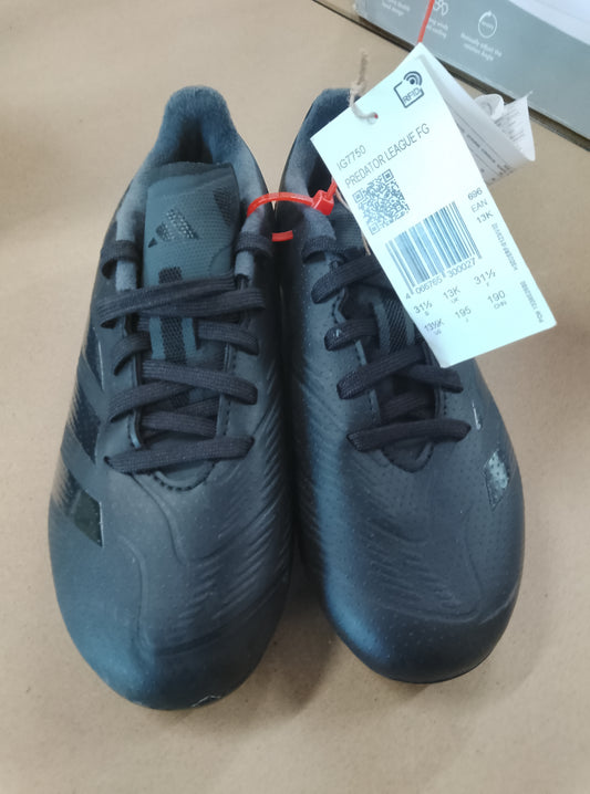 Adidas Predator League 3 L FG Black/Grey Size 13K Football Shoes