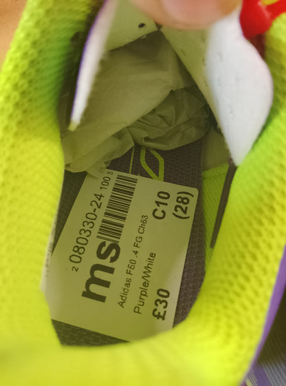 Adidas F50 Club FG/MG J Football Shoes Size 10K UK