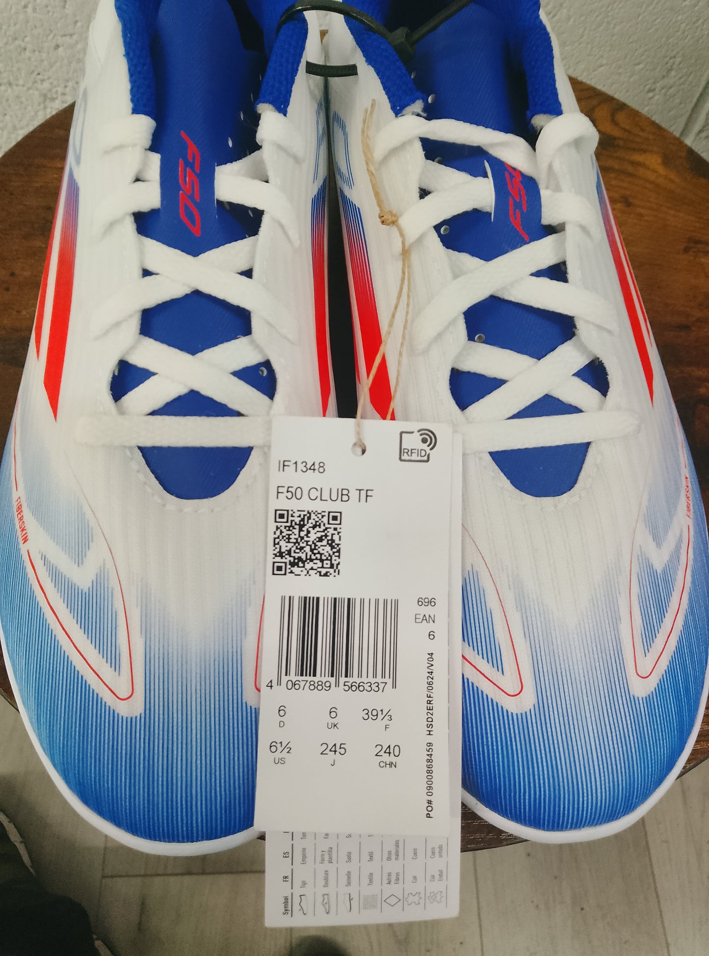 Adidas F50 Club TF Football Boots Size 6