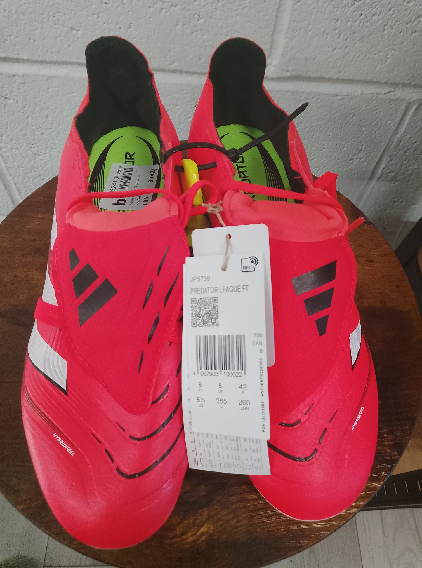 Adidas Predator League Fold-Over Football Boots Size 8