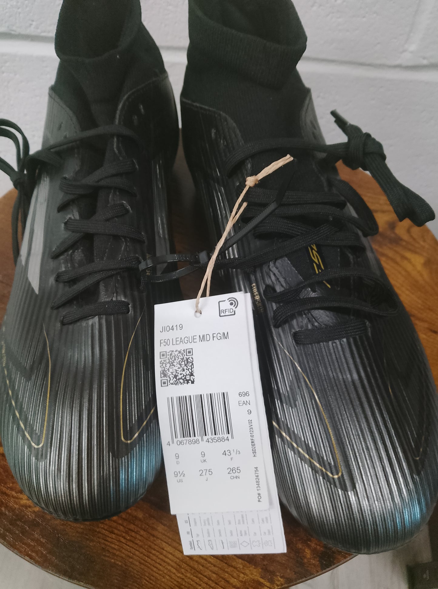 Adidas F50 League Mid FG/MG Football Boots Size 9