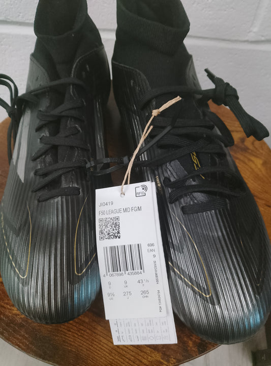 Adidas F50 League Mid FG/MG Football Boots Size 9
