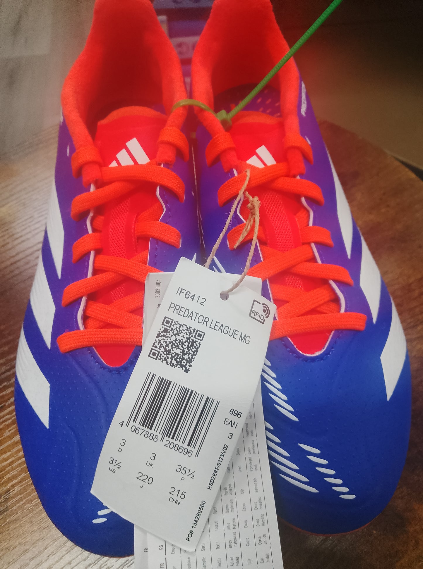 Adidas Predator League MG Size 3 Football Boots