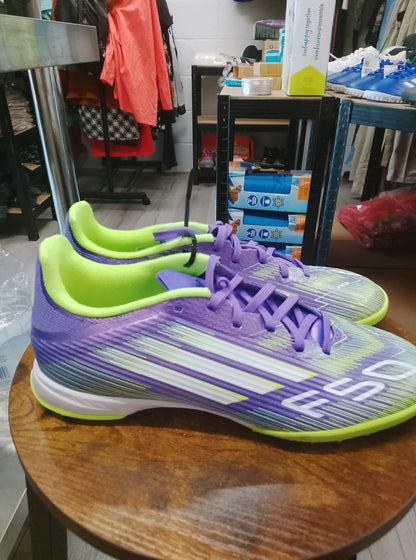 Adidas F50 TF Purple Rush League Football Boots Size 7