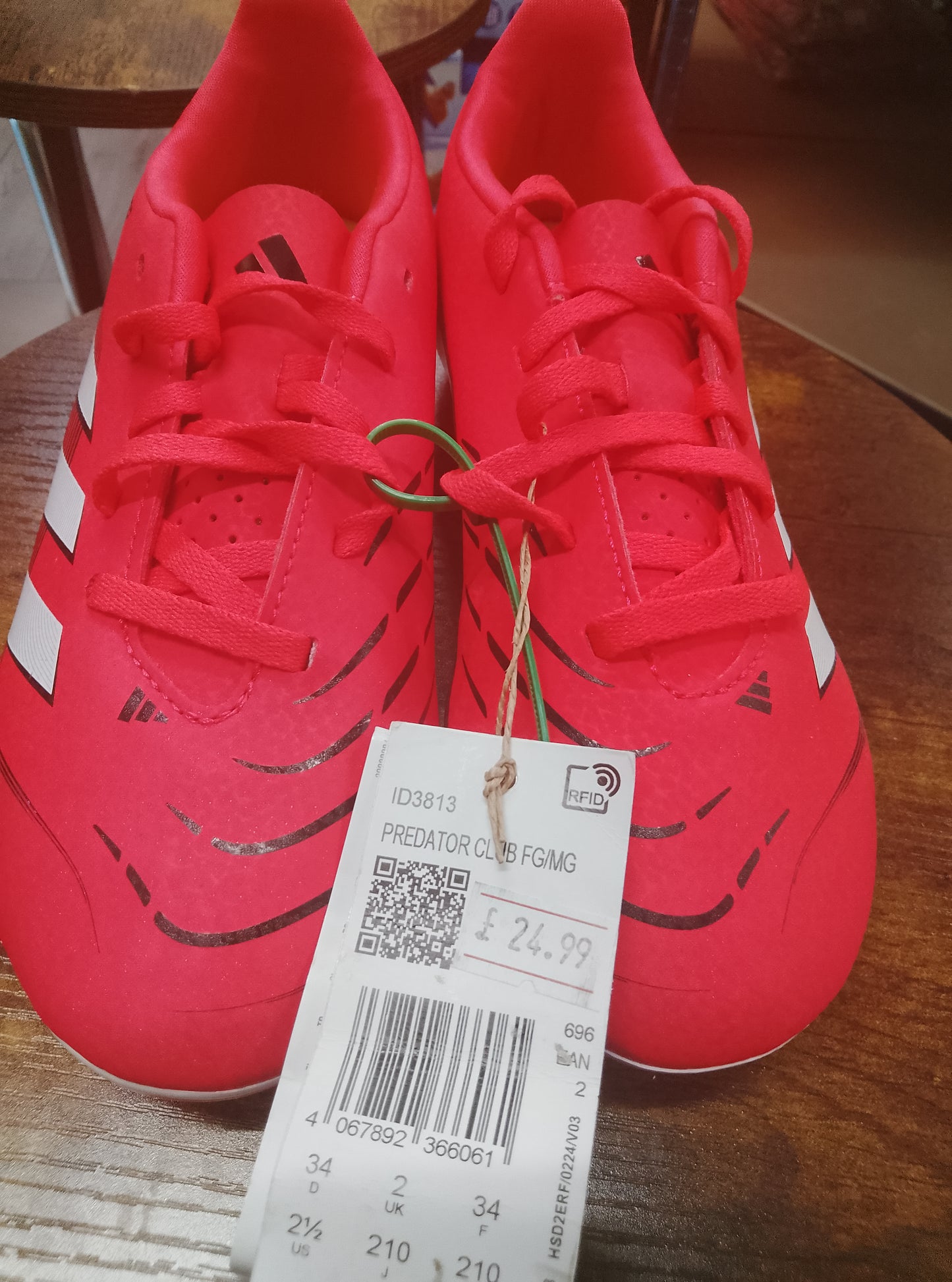 Adidas Predator Club FG/MG Football Boots Size 2