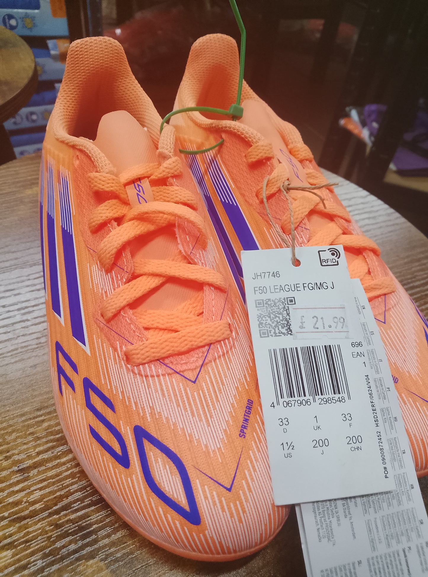 Adidas F50 league FG/MG Football Boots Size 1