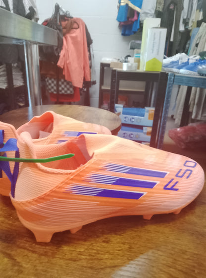 Adidas Kids F50 League Laceless FG/MG Football Boots Size 1