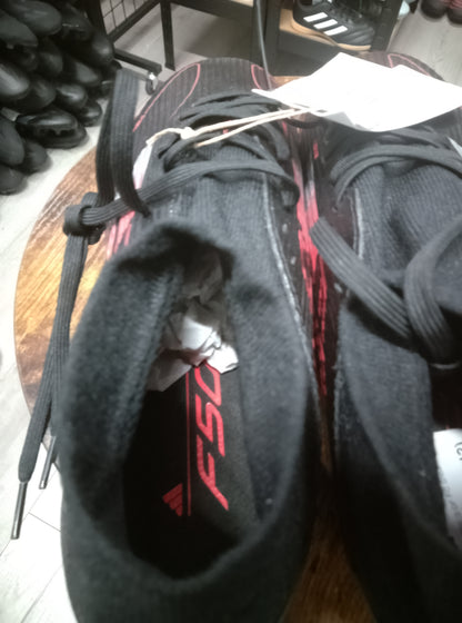 Adidas F50 League FG/MH Mid Black and Red Football Boots Size 8