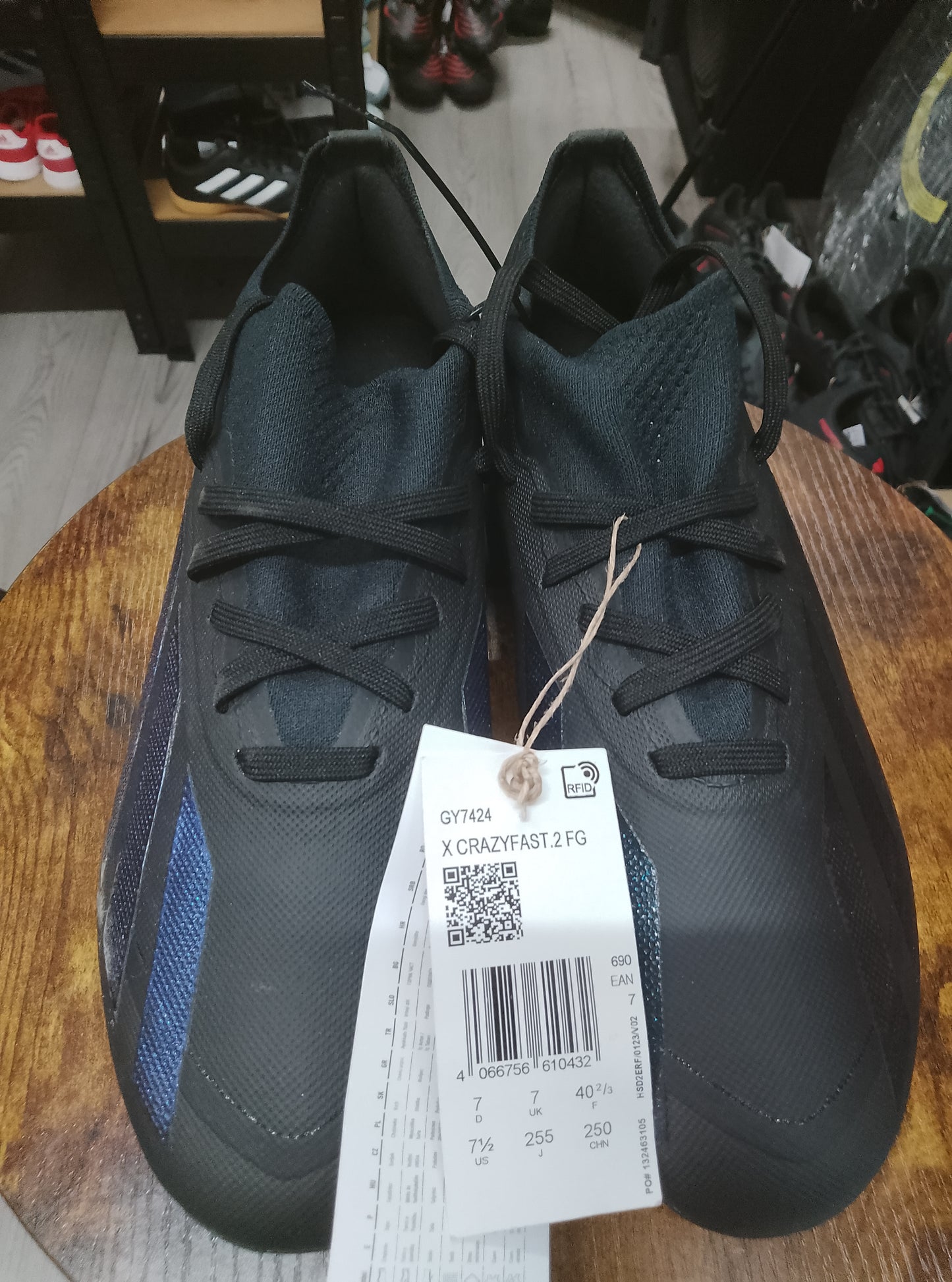 Adidas X CrazyFast 2 FG Nightstrike Size 7 Football Boots