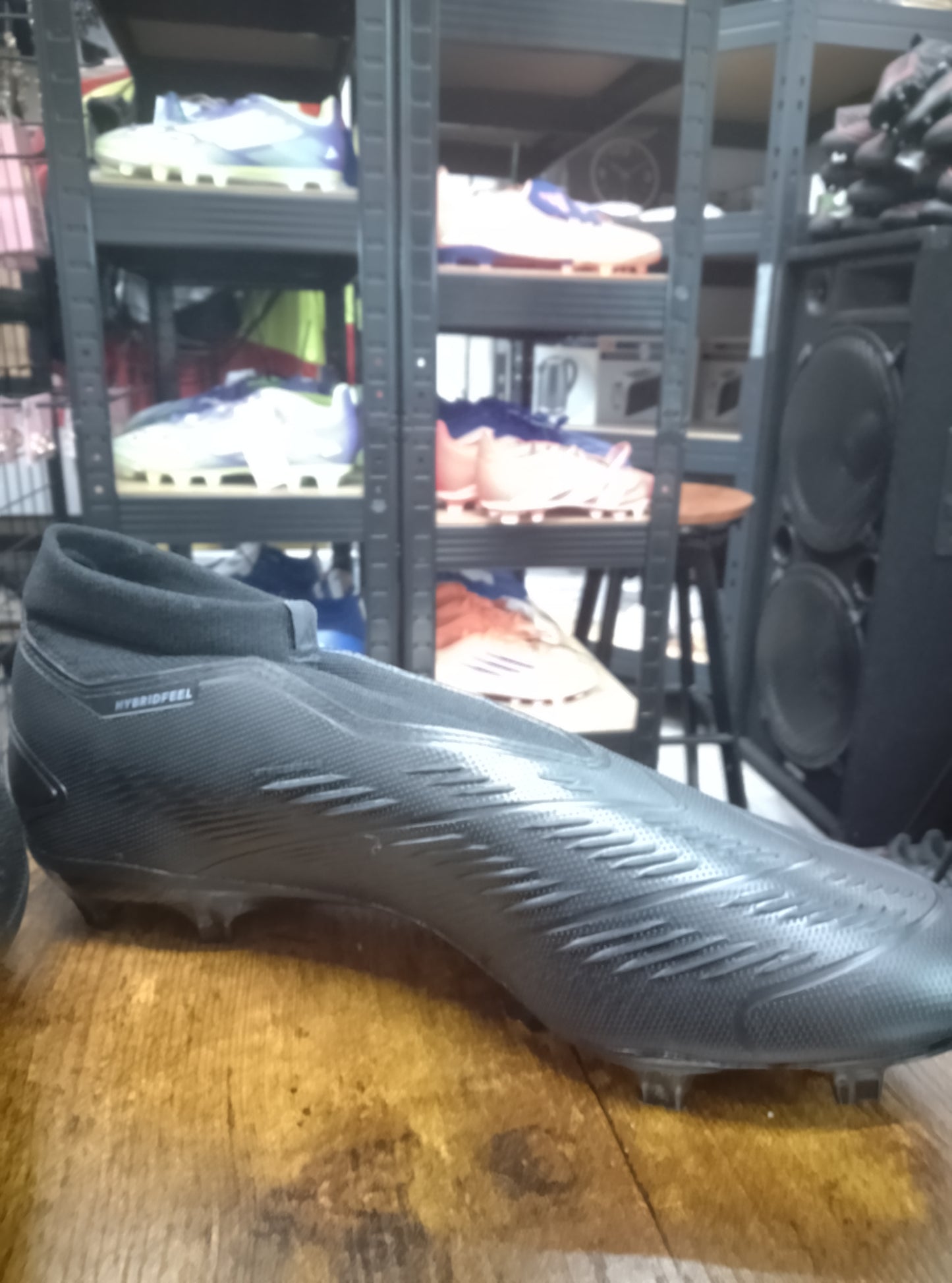 Adidas Predator League Laceless Core Black & Carbon Firm Ground Football Boots