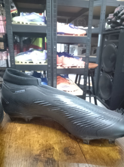 Adidas Predator League Laceless Core Black & Carbon Firm Ground Football Boots