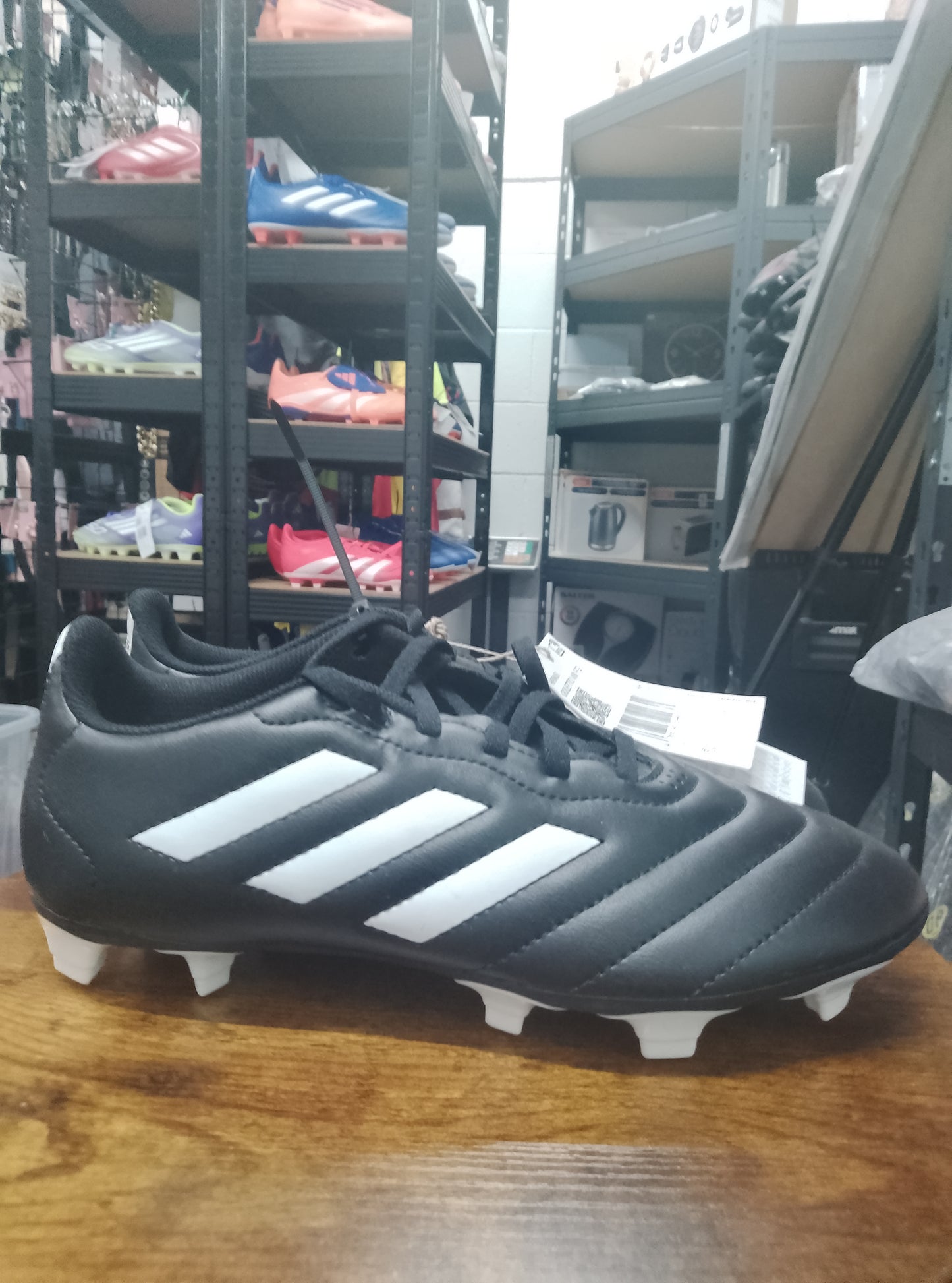 Adidas Black/White Goletto VIII FG Football Shoes Size 6