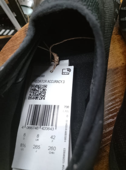 Adidas Predator Accuracy FG Football Boots Size 8