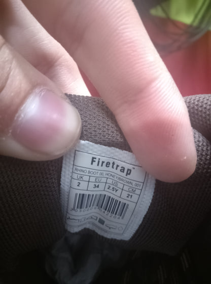 Firetrap Honey/Brown Rhino Boots Size 2