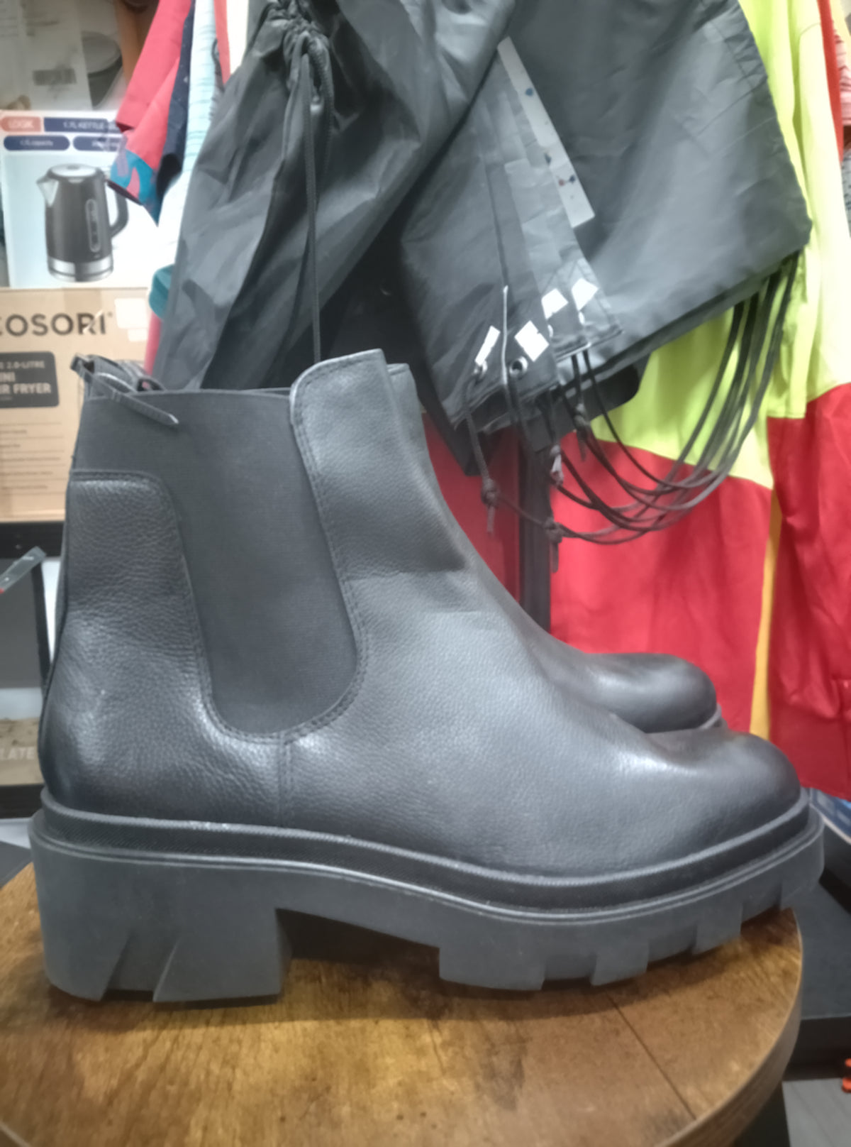Firetrap Chunky Black Chelsea Boots Size 7