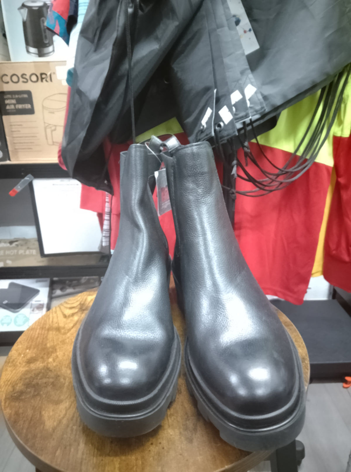 Firetrap Chunky Black Chelsea Boots Size 7