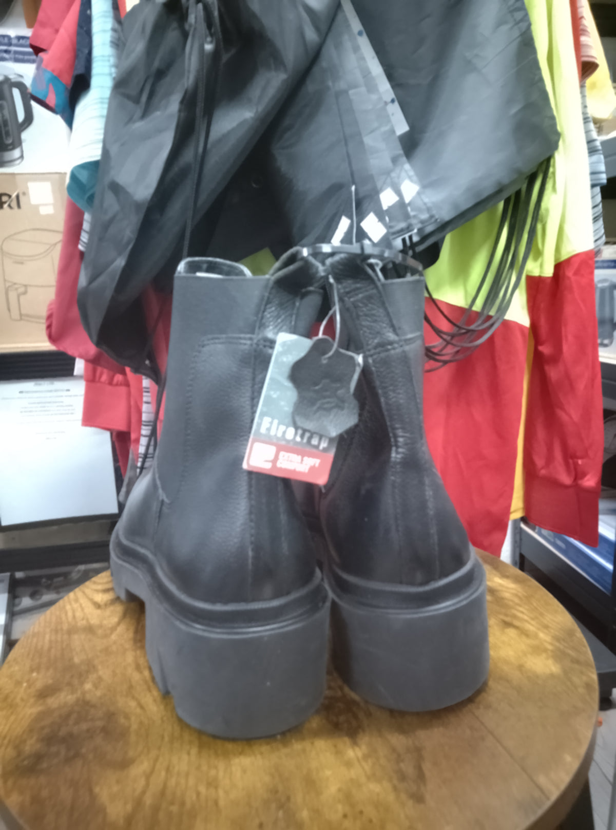 Firetrap Chunky Black Chelsea Boots Size 7