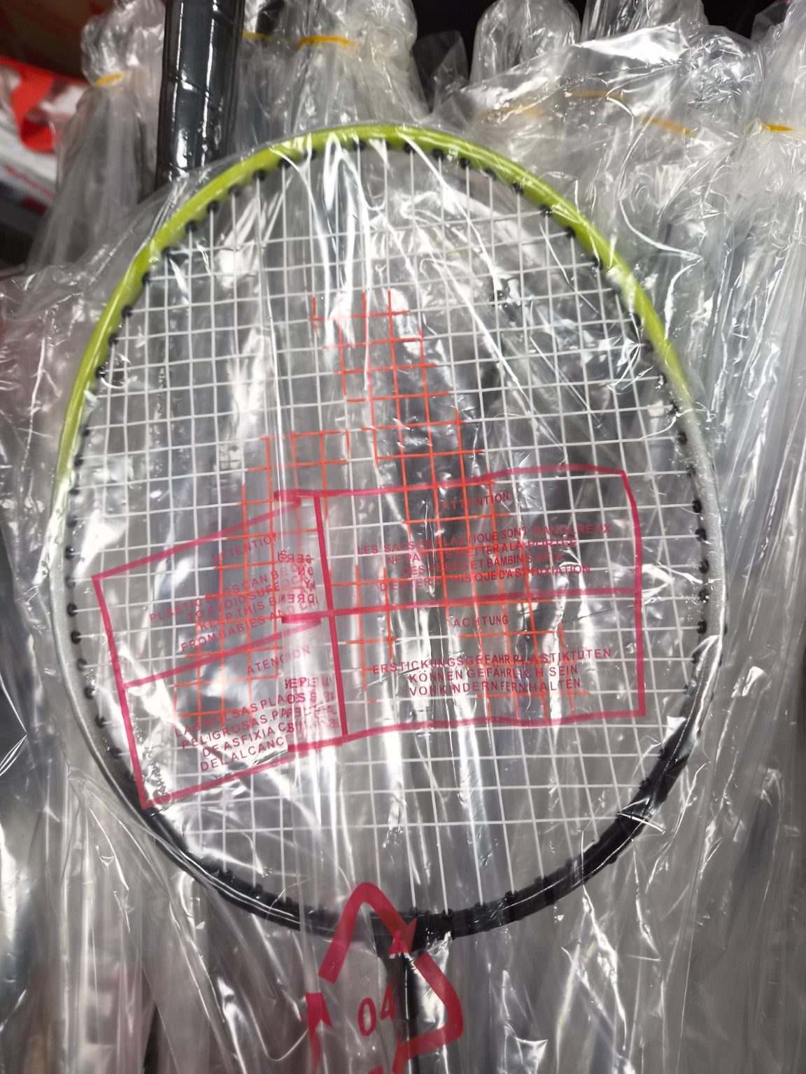 Green Ashaway A-200 badminton racket head, factory wrapped