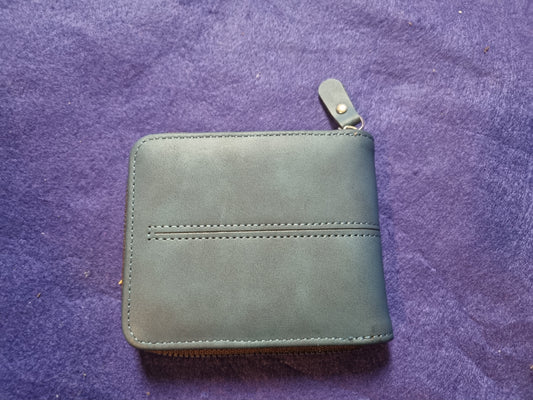 BLUE ZIP UP WALLET