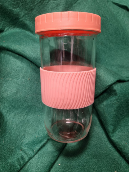 PINK/GLASS THERMAL DRINKS BOTTLE