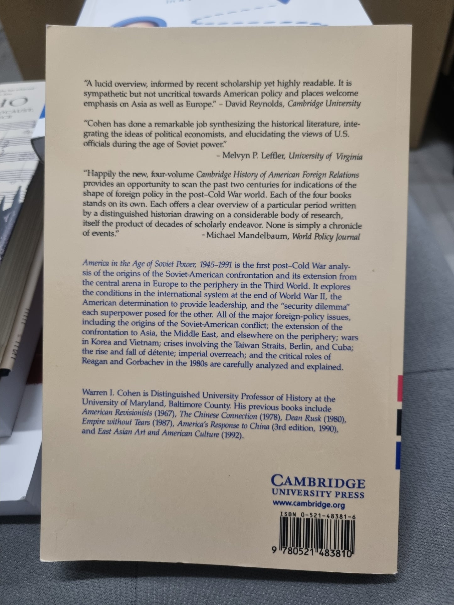 THE CAMBRIDGE HISTORY OF AMERICAN FOREIGN RELATIONS - VOLUME IV - America in the age of soviet power 1945-1991