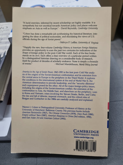 THE CAMBRIDGE HISTORY OF AMERICAN FOREIGN RELATIONS - VOLUME IV - America in the age of soviet power 1945-1991