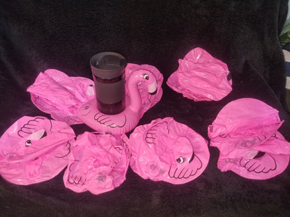 Flamingo inflatable drink holder
