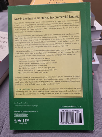GETTING STARTED AS A COMMERCIAL MORGAGE BROKER by j. gineris