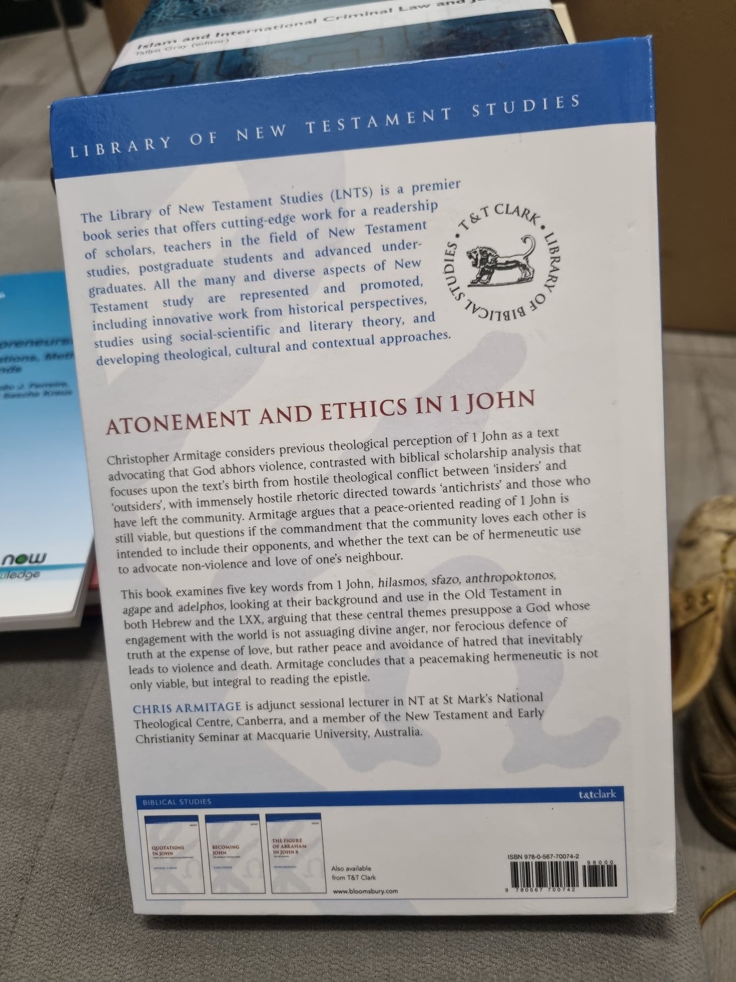 ATONEMENT AND ETHICS IN 1 JOHN - A peacemaking hermeneutic by chris armitage