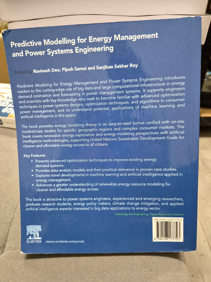 PREDICTIVE MODELLING FOR ENERY MANAGEMENT AND POWER SYSTEMS ENGINEERING - edited by ravinesh deo, pijush samui and sanjiban sekhar roy