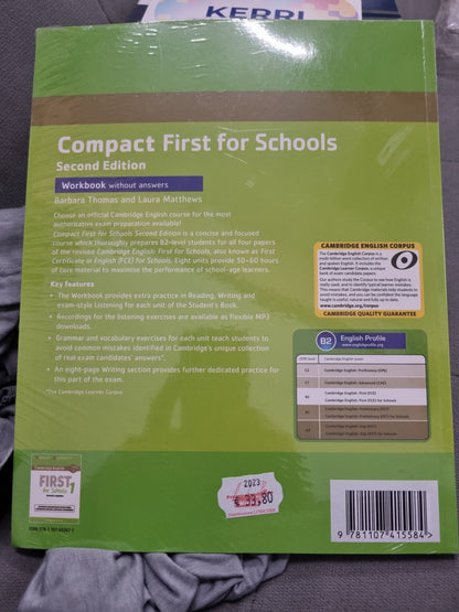 CAMBRIDGE ENGLISH - COMPACT FIRST FOR SCHOOLS - Second Edition