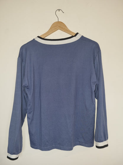 Men's medium blue long sleeved top