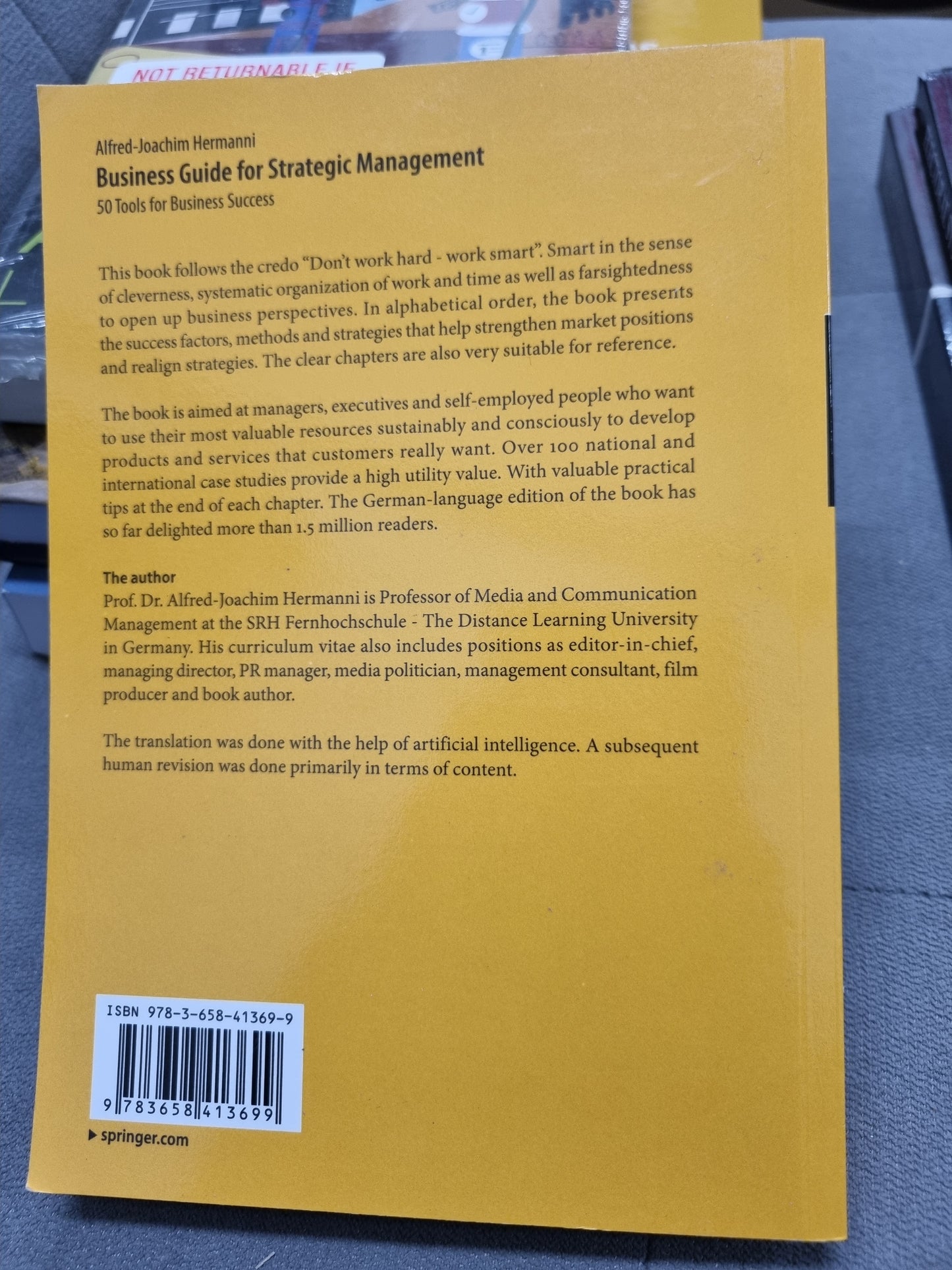 BUSINESS GUIDE FOR STRATEGIC MANAGEMENT - 50 tools for business success by alfred joachim hermanni