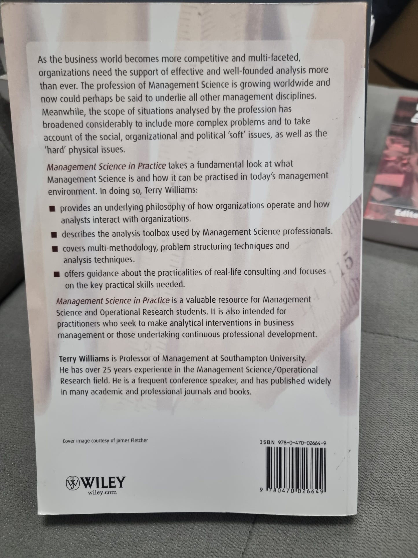 MANAGEMENT SCIENCE IN PRACTICE by terry williams