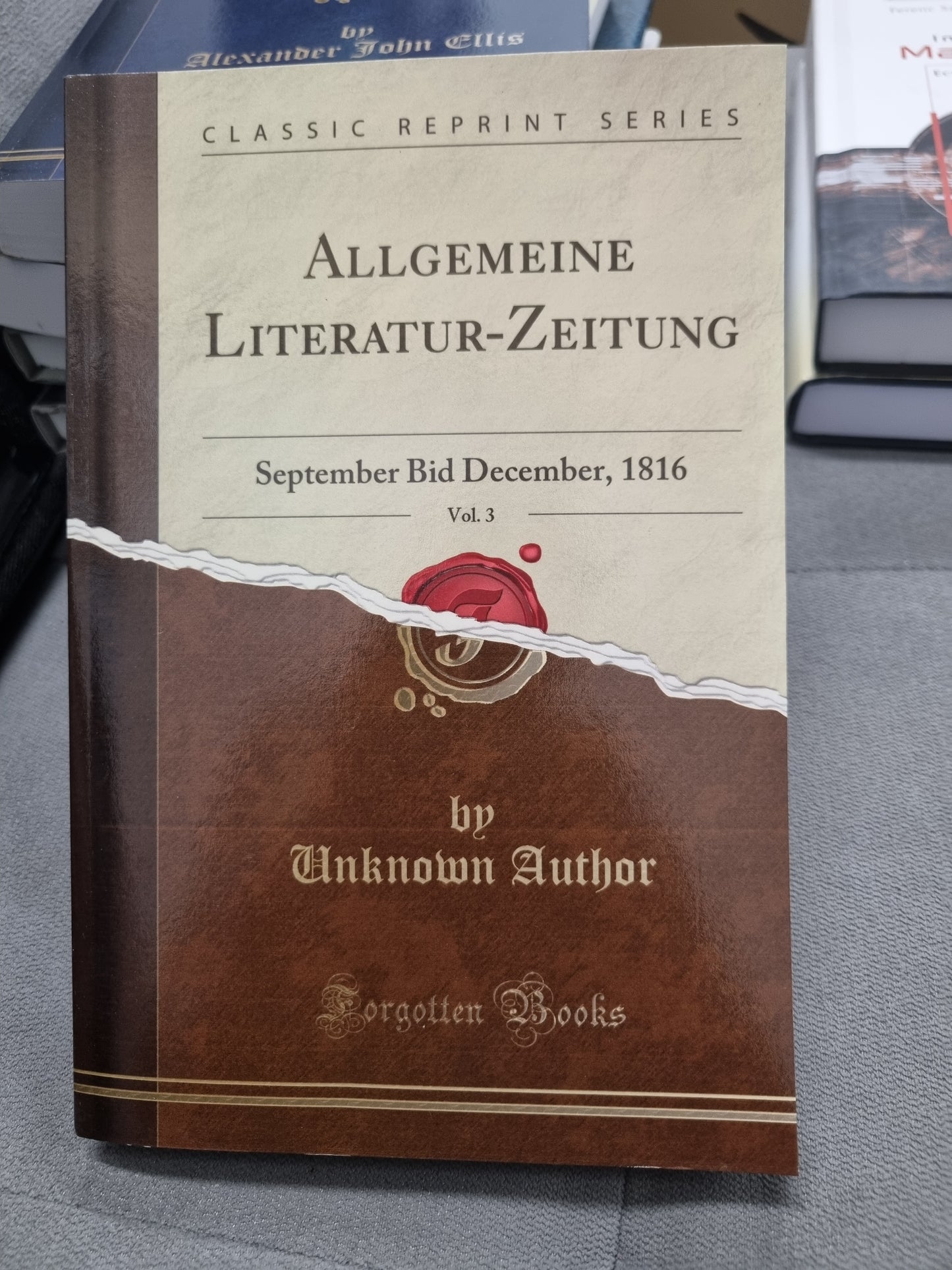 ALLGEMEINE LITERATUR-ZEITUNG - September bid december 1816 - by unknown author