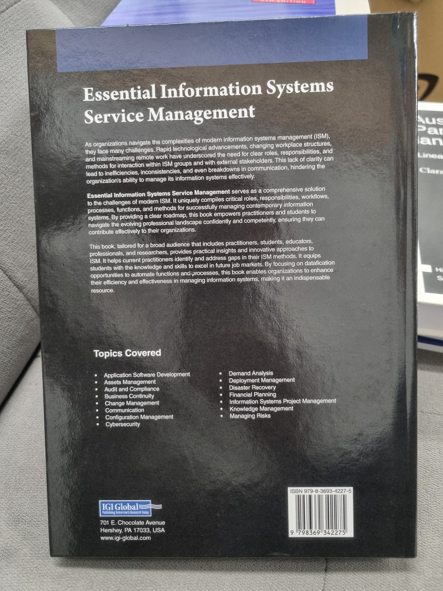 ESSENTIAL INFORMATION SYSTEMS SERVICE MANAGEMENT - by rahul k. patel