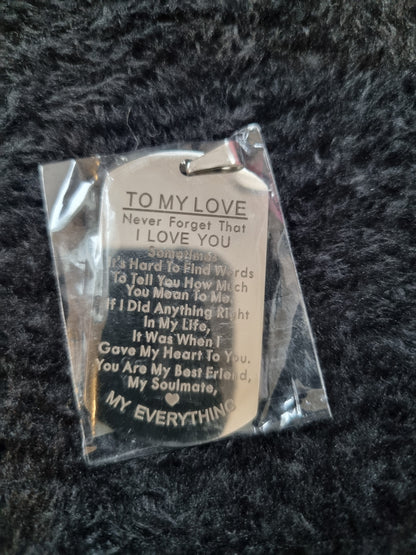 To my love - pendant